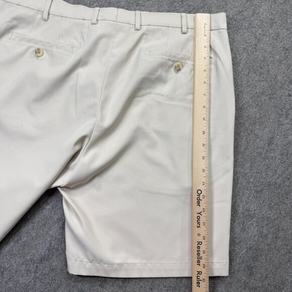 Peter Millar Salem Performance Golf Shorts Men 38 Beige 9" Crown Sport b098 - Picture 15 of 16